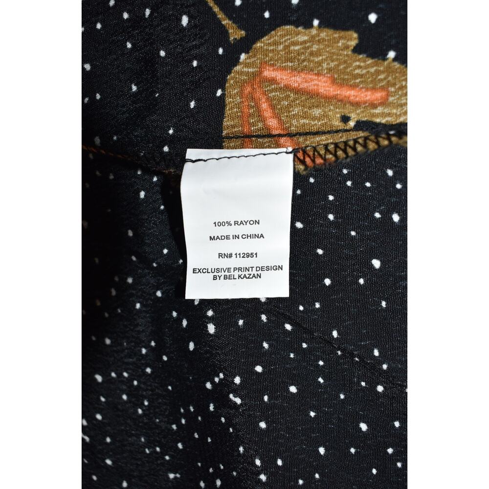 A5 NWT ANTHROPOLOGIE BEL KAZAN Black Motif Rayon Sadie Duster Kimono Size OS - Picture 6 of 7
